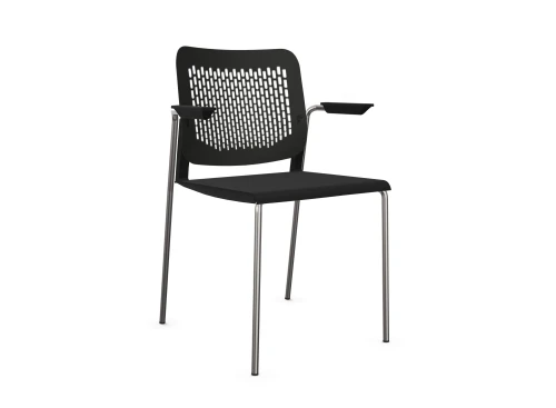 Krzesło konferencyjne z podłokietnikami Nowy Styl Calado 4L ARM FRONT chrom