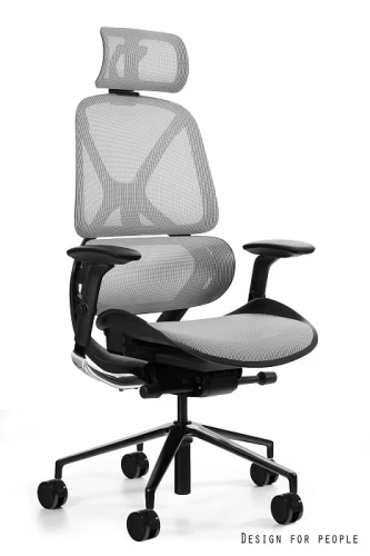 Fotel biurowy Areo-X - Szara siatka 