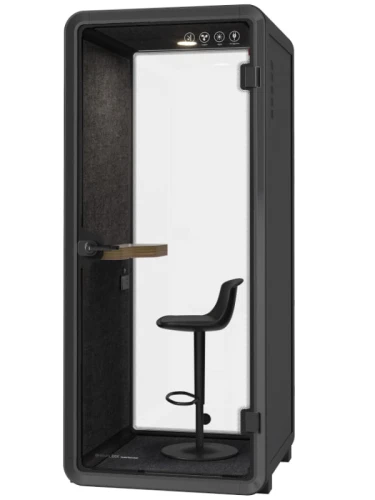 Budka akustyczna jednoosobowa Small Booth Czarny-Szary ST