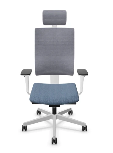 4ME Mesh white z zagłówkiem krzesło Nowy Styl