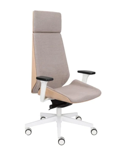 Fotel biurowy Moon Wood  HD white Grospol